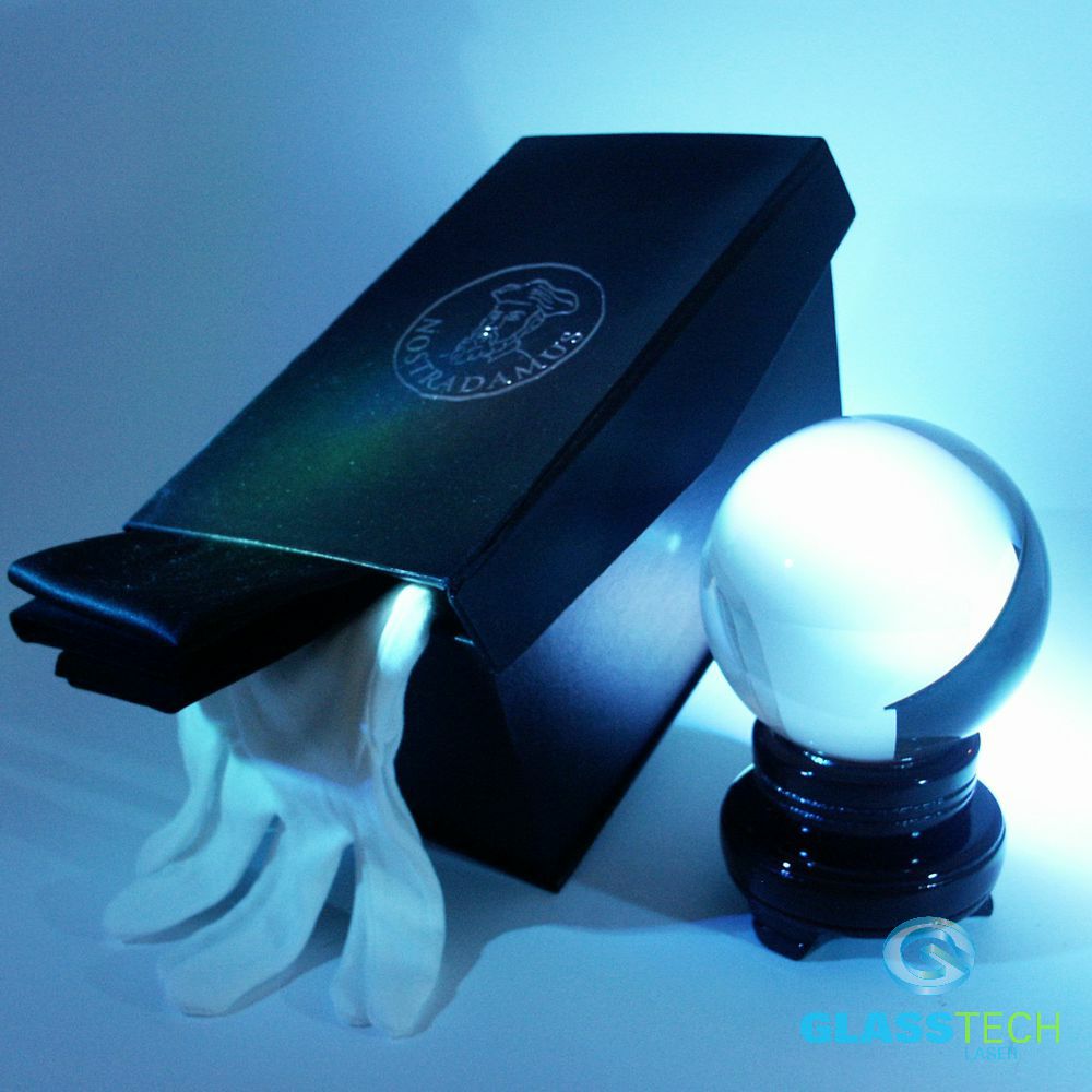 Set věštecké koule "NOSTRADAMUS" - 120 mm se stojánkem