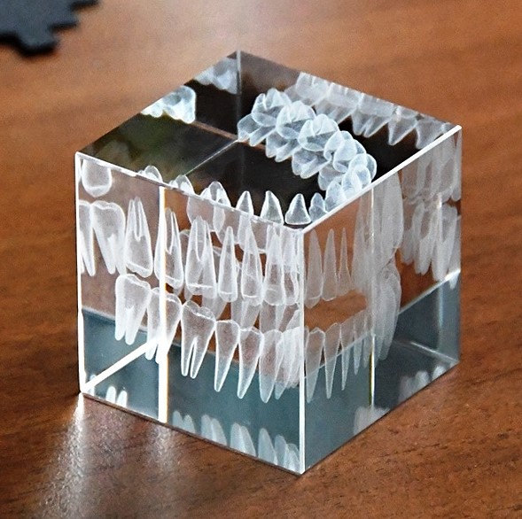 3D Zuby v krychli 100 mm