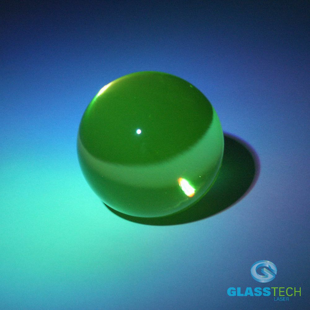 Koule z uranového skla, 65 mm, svítící pod UV paprsky