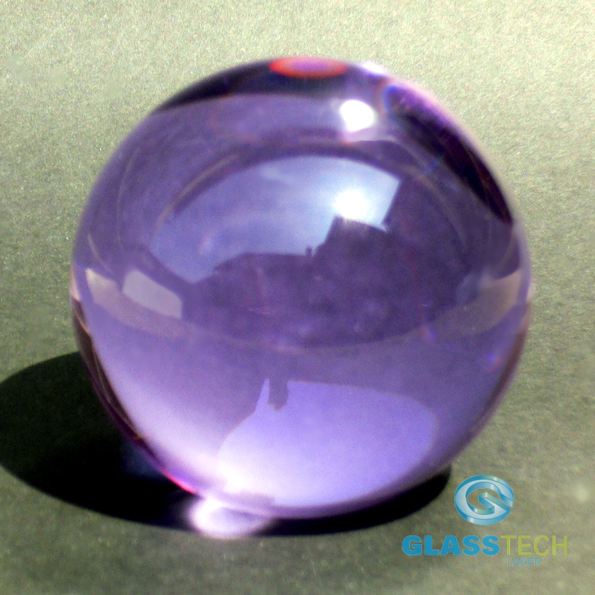 Fialková skleněná kulička 30 mm 