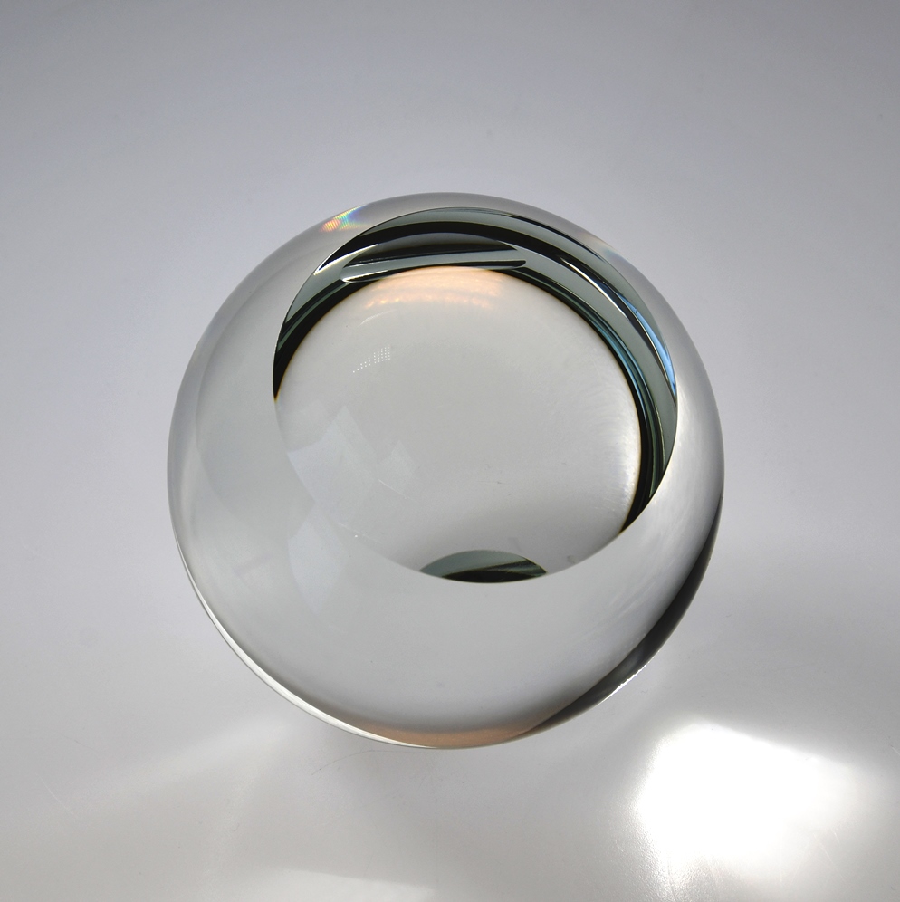 Křišťálová koule 100 mm, 2 plošky