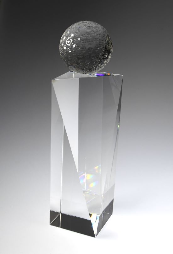 Skleněná trofej golfová 240