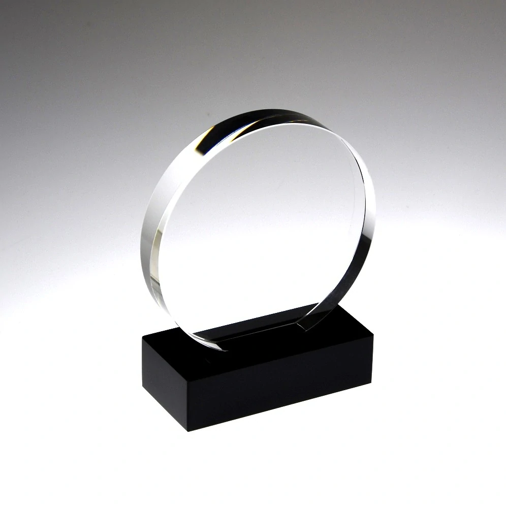 Plaketa - Deska kulatá s černým podstavcem S