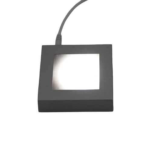 LED stojánek stříbrný na skl. kostky 50 - 90 mm