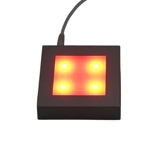 LED stojánek stříbrný na skl. kostky 50 - 90 mm
