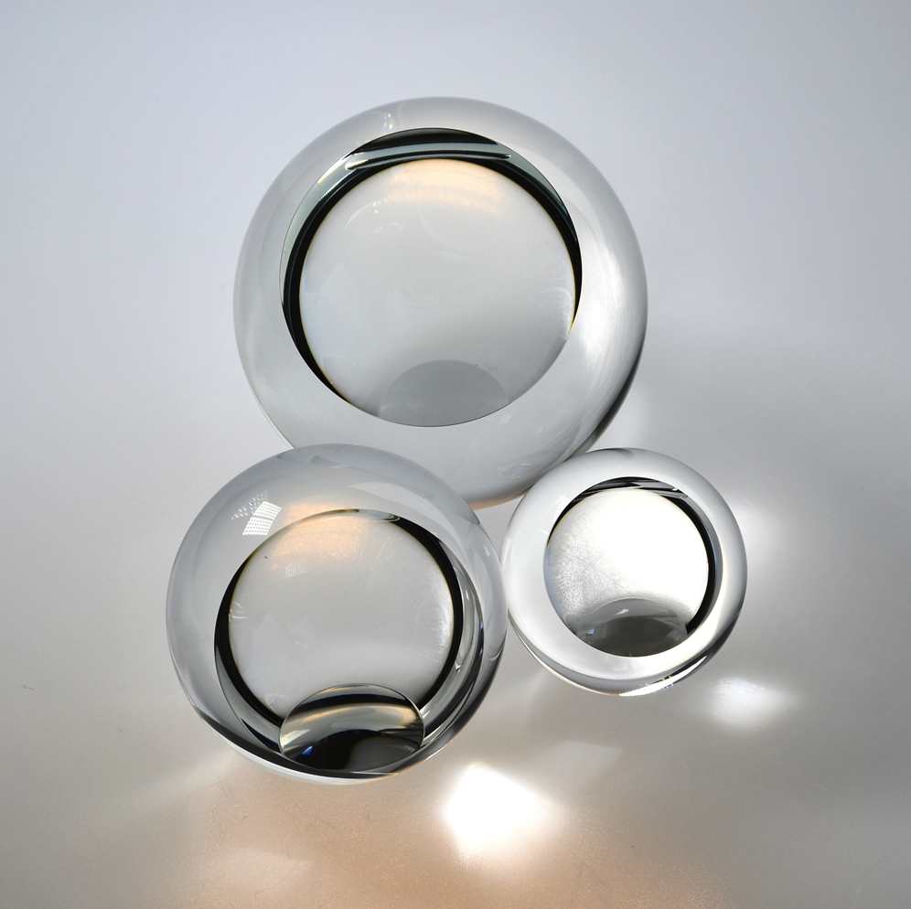 Křišťálová koule 80 mm, 2 plošky