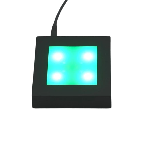 LED stojánek stříbrný na skl. kostky 50 - 90 mm