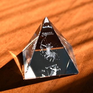3D znamení STŘELEC - skl.pyramidě 60 mm