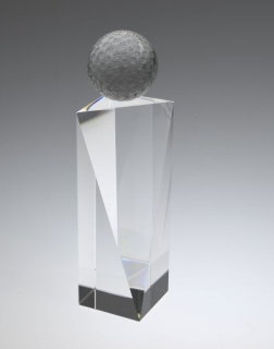 Skleněná trofej golfová 240