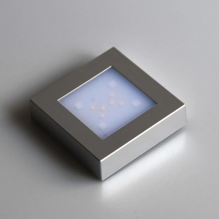 LED stojánek stříbrný na skl. kostky 50 - 90 mm