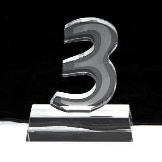Skleněná číslice - 3