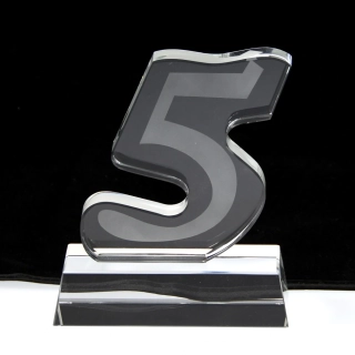 Skleněná číslice - 5