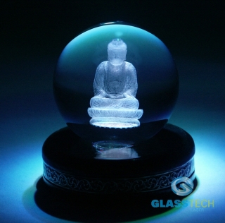 3D BUDHA v kouli 80 mm